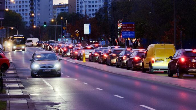 cars in street