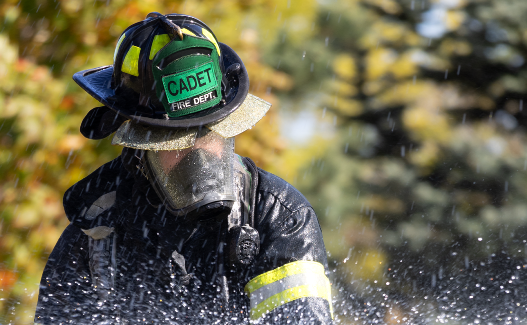 fireman save child in water